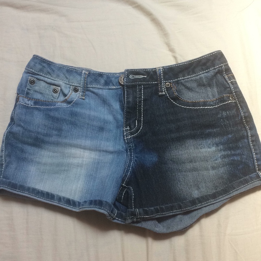 2 toned denim shorts- great condition